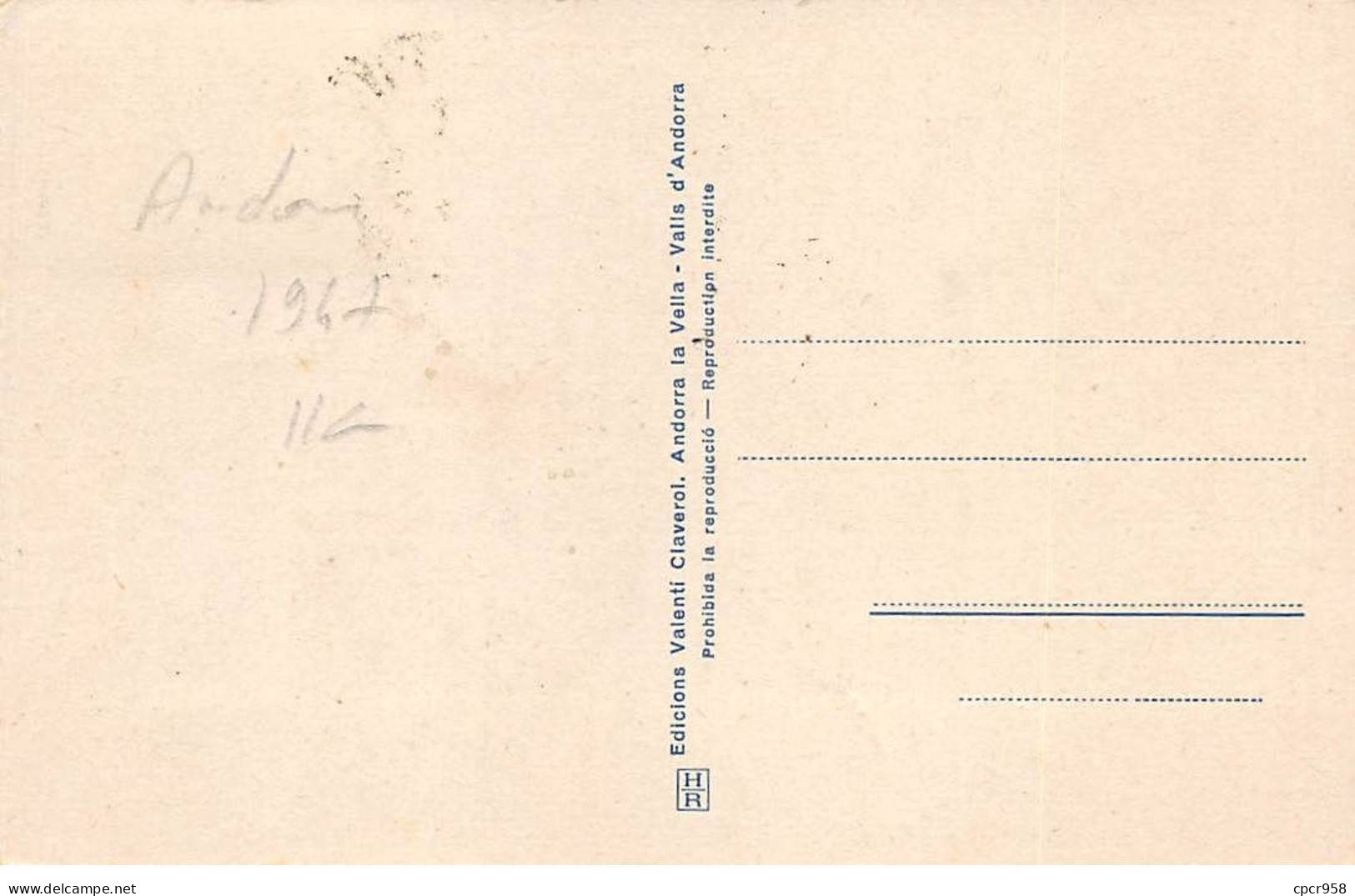 ANDORRE.Carte Maximum.AM14025.1947.Cachet Andorre.Vallée D'Andorre.Gorges De St.Julia - Used Stamps