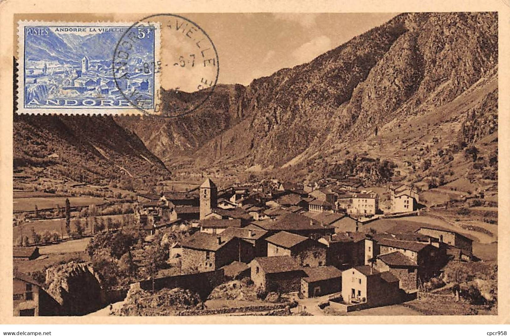 ANDORRE.Carte Maximum.AM14029.1947.Cachet Andorre.Vallée D'Andorre.Andorre La Vieille - Usati