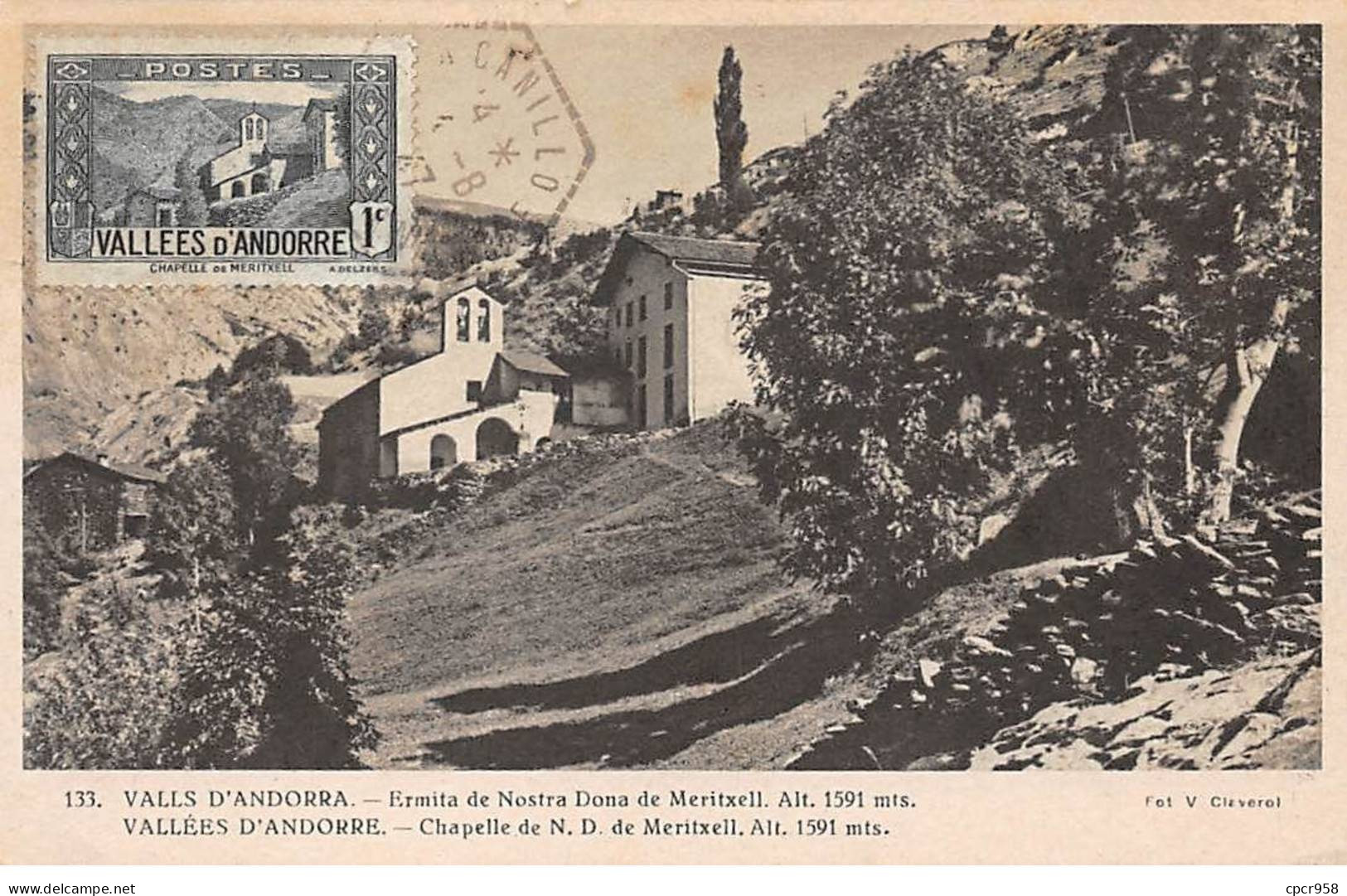 ANDORRE.Carte Maximum.AM14022.1947.Cachet Canillo.Vallées D'Andorre.Chapelle N.D. De Meritxell - Used Stamps