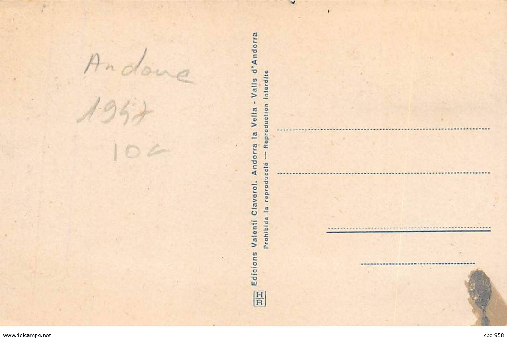 ANDORRE.Carte Maximum.AM14022.1947.Cachet Canillo.Vallées D'Andorre.Chapelle N.D. De Meritxell - Gebruikt