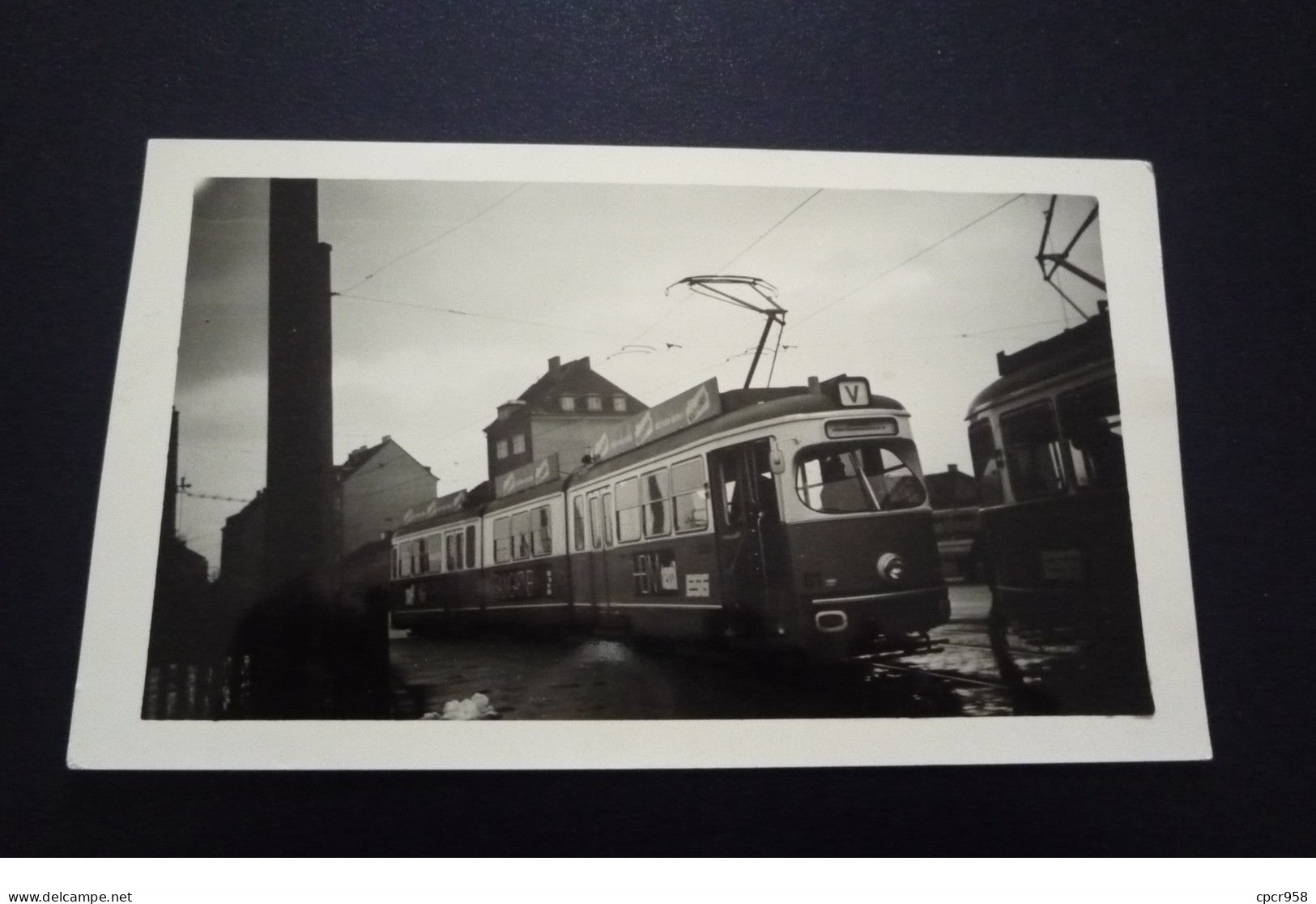 204068 . Photographie Du Tramway (14x9 Cm),v Autriche Vienne ?.1950 Environs - Eisenbahnen