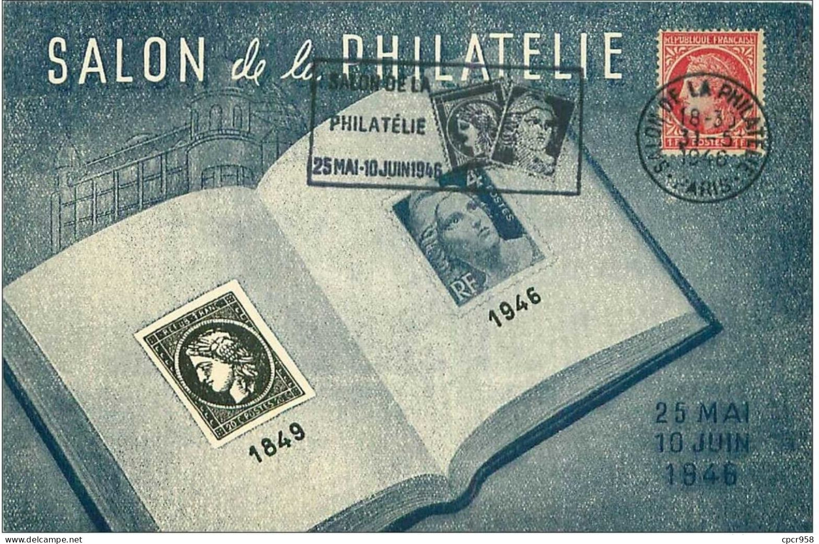 TIMBRES.n°13168.SALON DE LA PHILATELIE.1849.1946.LIVRE ET TIMBRES - ....-1949