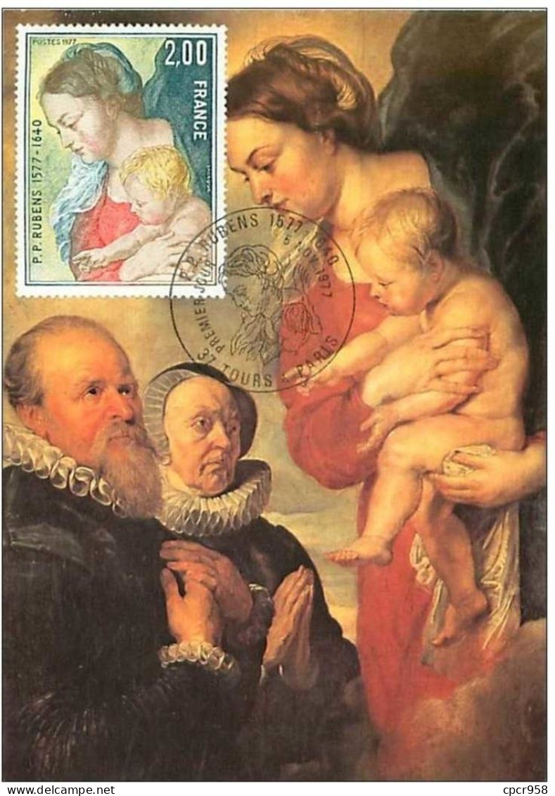 TIMBRES.CARTE MAXIMUM.n°66.PIERRE PAUL RUBENS.VIERGE A L'ENFANT ET DONATEURS.ALEXANDRE GOUBEAU ET SA FEMME ANNE ANTONI - Unclassified