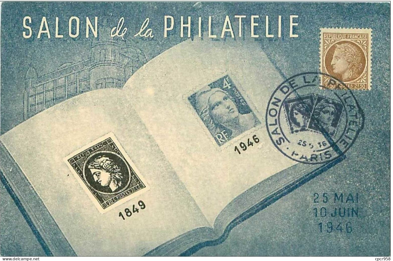 TIMBRES.n°13167.SALON DE LA PHILATELIE.1849.1946.LIVRE ET TIMBRES - ....-1949