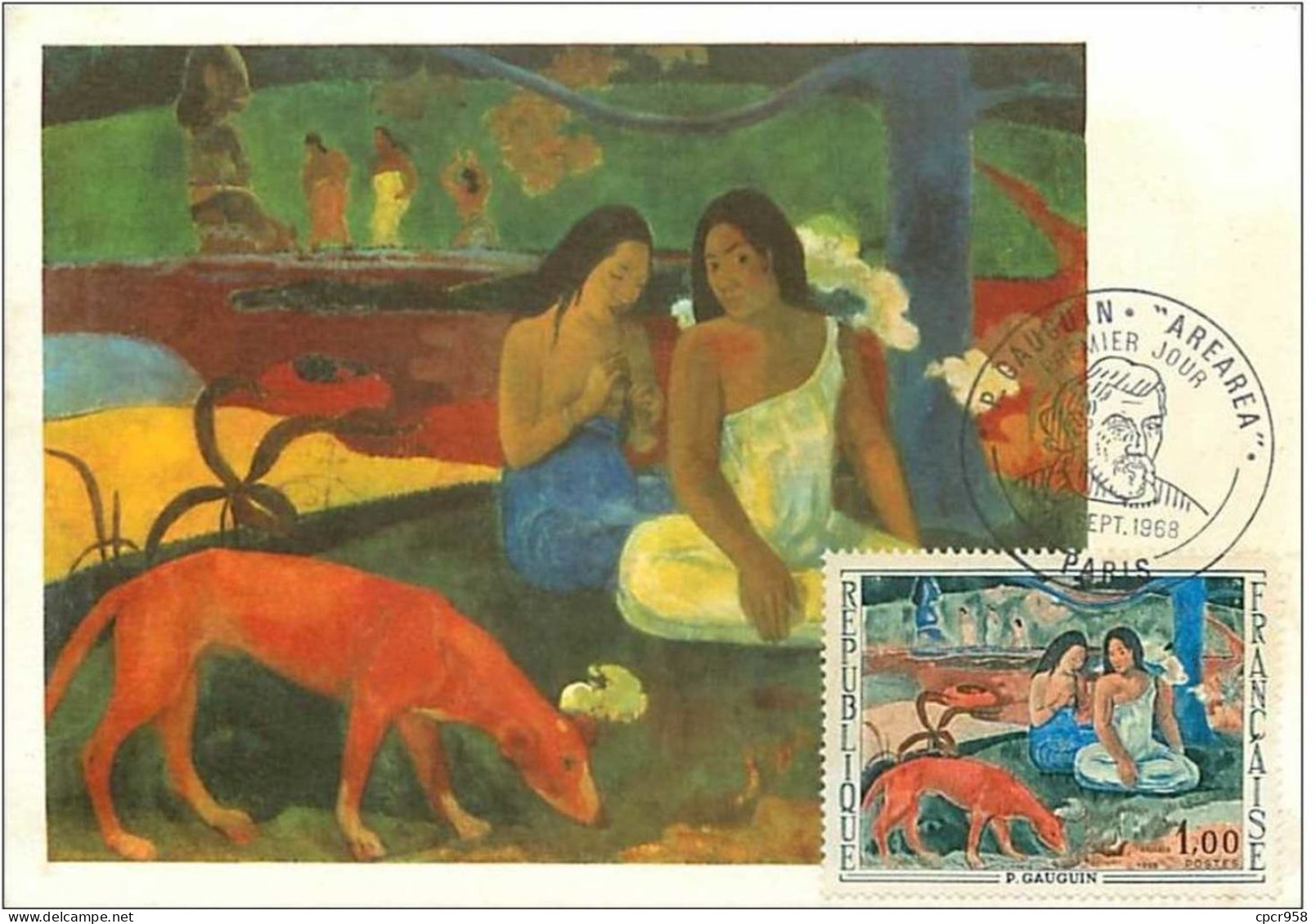 TIMBRES.CARTE MAXIMUM.n°8.GAUGUIN.AREAREA.1892 - Ohne Zuordnung