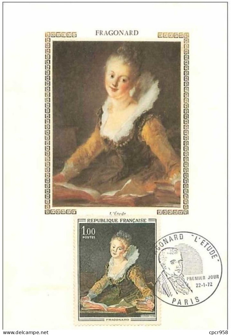 TIMBRES.CARTE MAXIMUM.n°23.FRAGONARD.L'ETUDE - Unclassified