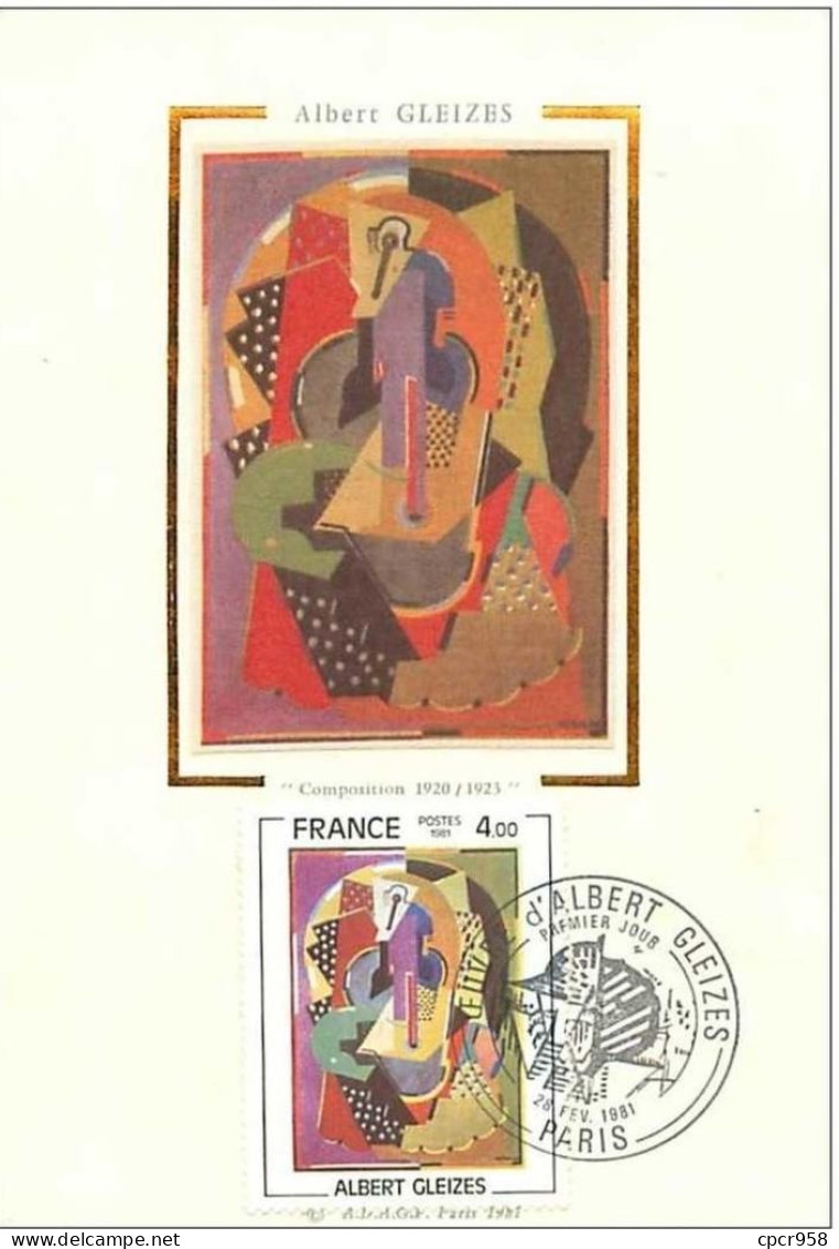 TIMBRES.CARTE MAXIMUM.n°31.ALBERT GLEIZES.COMPOSITION 1920-1923 - Ohne Zuordnung