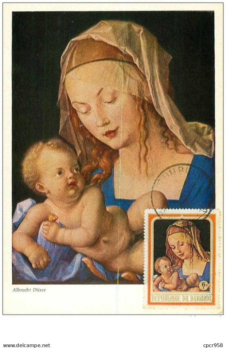 TIMBRES.CARTE MAX.n°9319.BURUNDI.ALBRECHT DURER.LA MADONE ET L'ENFANT - Autres & Non Classés