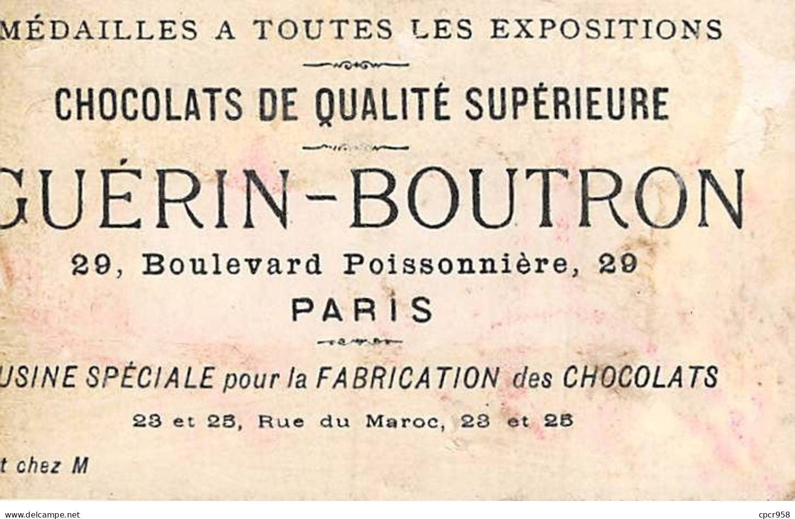CHROMOS.AM23093.6x9 Cm Env.Chocolat Guérin-Boutron.Omelette Aux Fines Herbes - Guérin-Boutron
