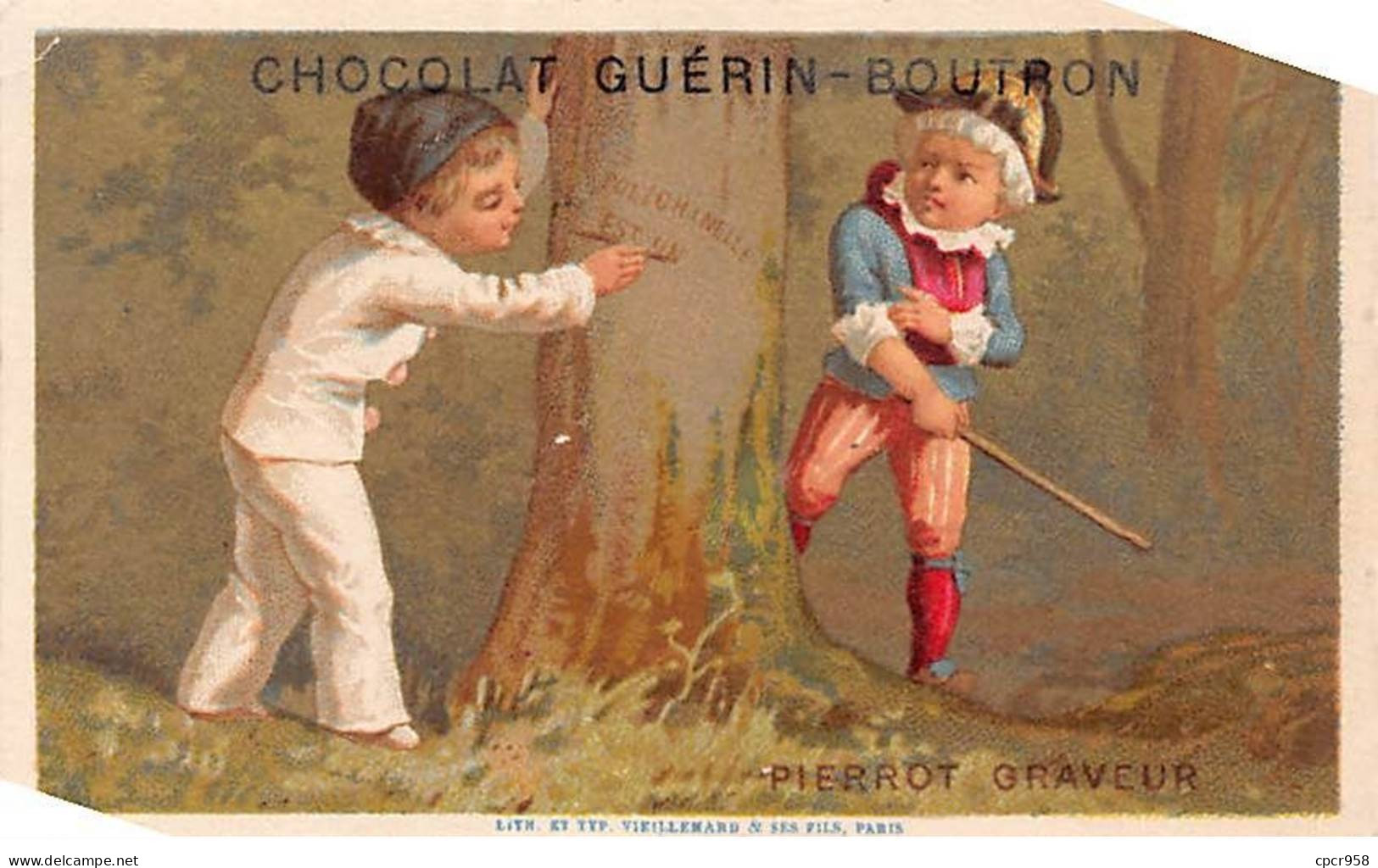 CHROMOS.AM23046.7x10 Cm Env.Chocolat Guérin-Boutron.Pierrot Graveur - Guerin Boutron