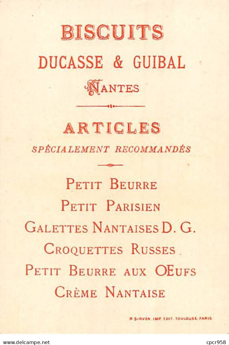 CHROMOS.AM23880.7x10 Cm Env.Petit Parisien.Biscuit Nouveau.Ducasse & Guibal.Homme Et Femme.Lapin - Altri & Non Classificati