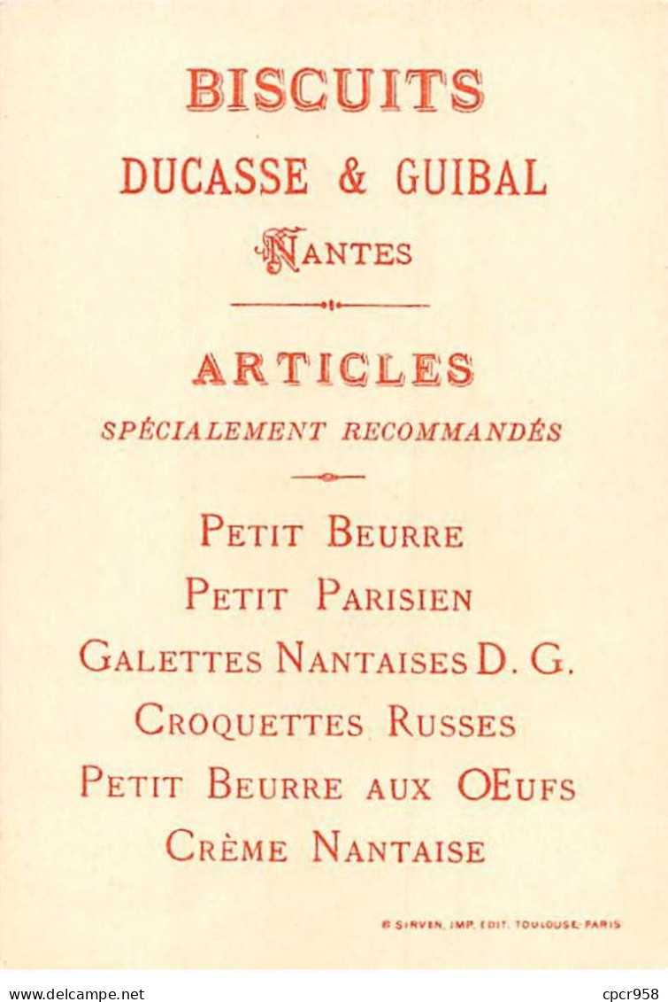 CHROMOS.AM23878.7x10 Cm Env.Petit Parisien.Biscuit Nouveau.Ducasse & Guibal.Fileuse.Chat En Colère.Homme - Other & Unclassified