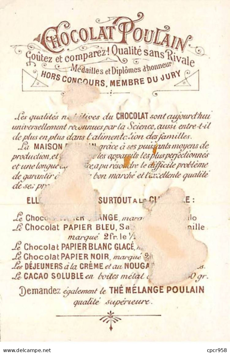 Chromos - COR14705 - Chocolat Poulain - Le Billet De Logement - Femme - Soldats - Chien - 10x7 Cm Environ - En L'état - Poulain