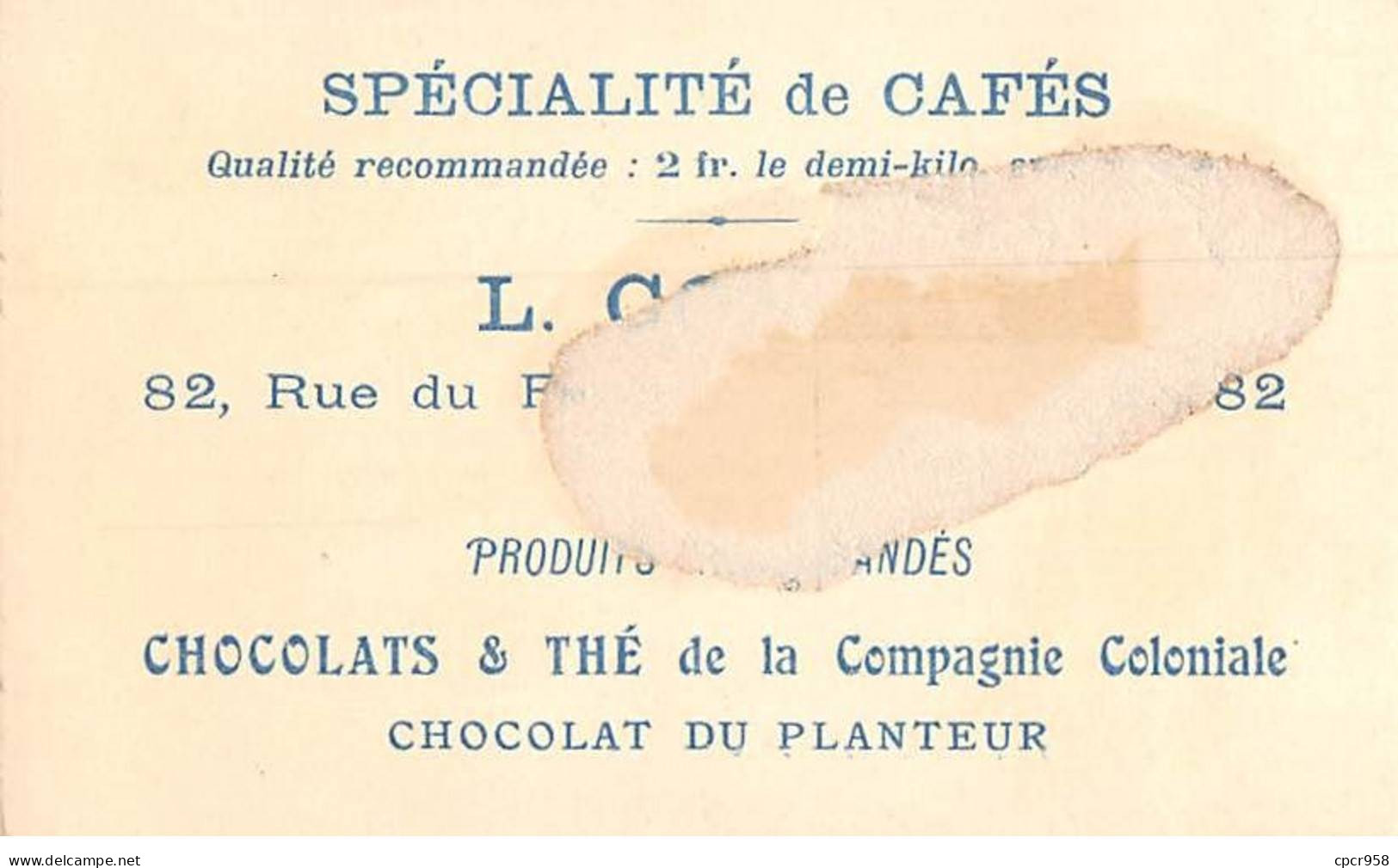 Chromos - COR13966 - Chocolat Du Planteur - Caravelle - Bateau Portugais - 10x6 Cm Environ - En L'état - Ibled