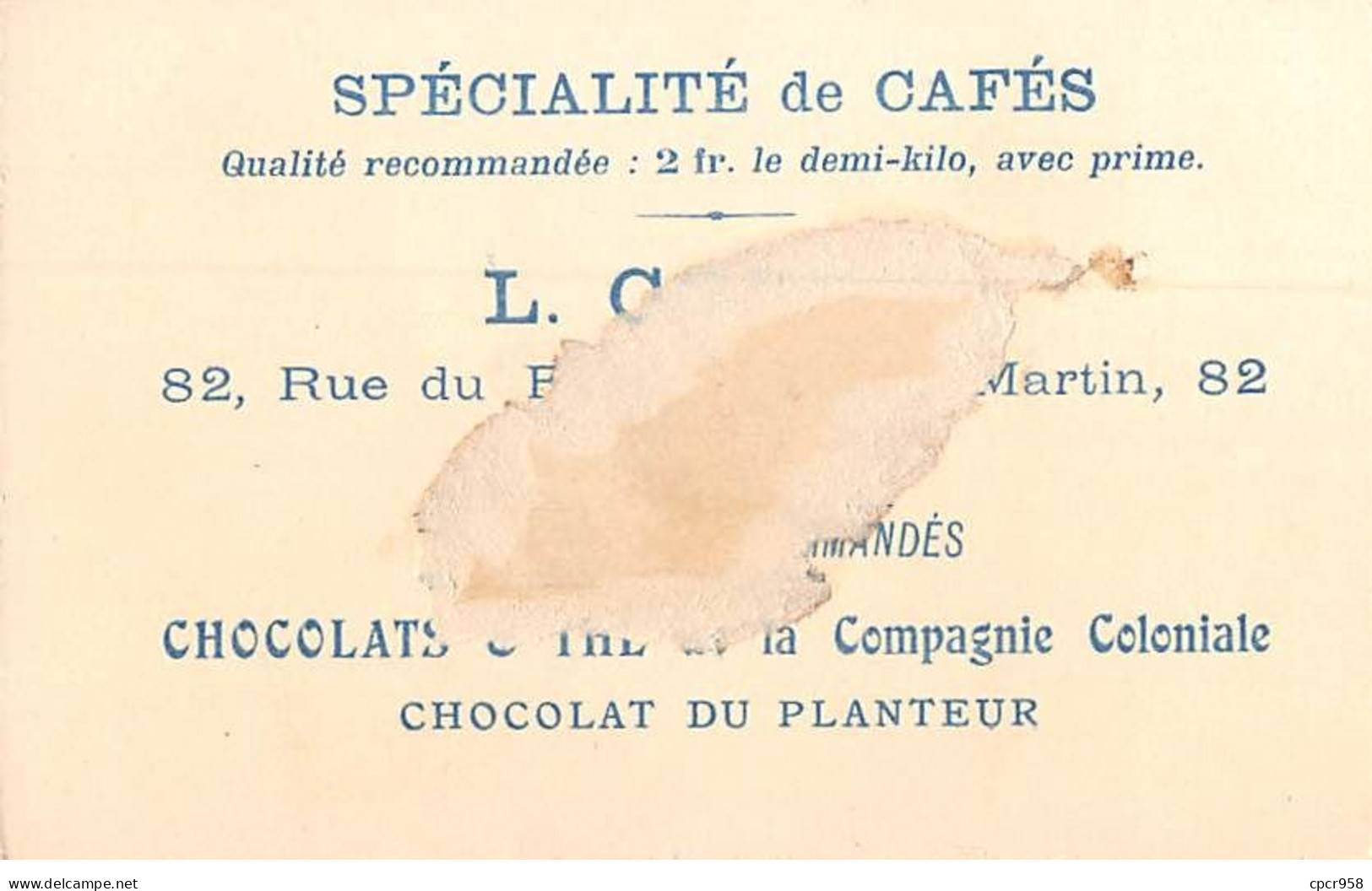 Chromos - COR13967 - Chocolat Du Planteur - Le Great-Harry - Matelot - 10x6 Cm Environ - En L'état - Ibled