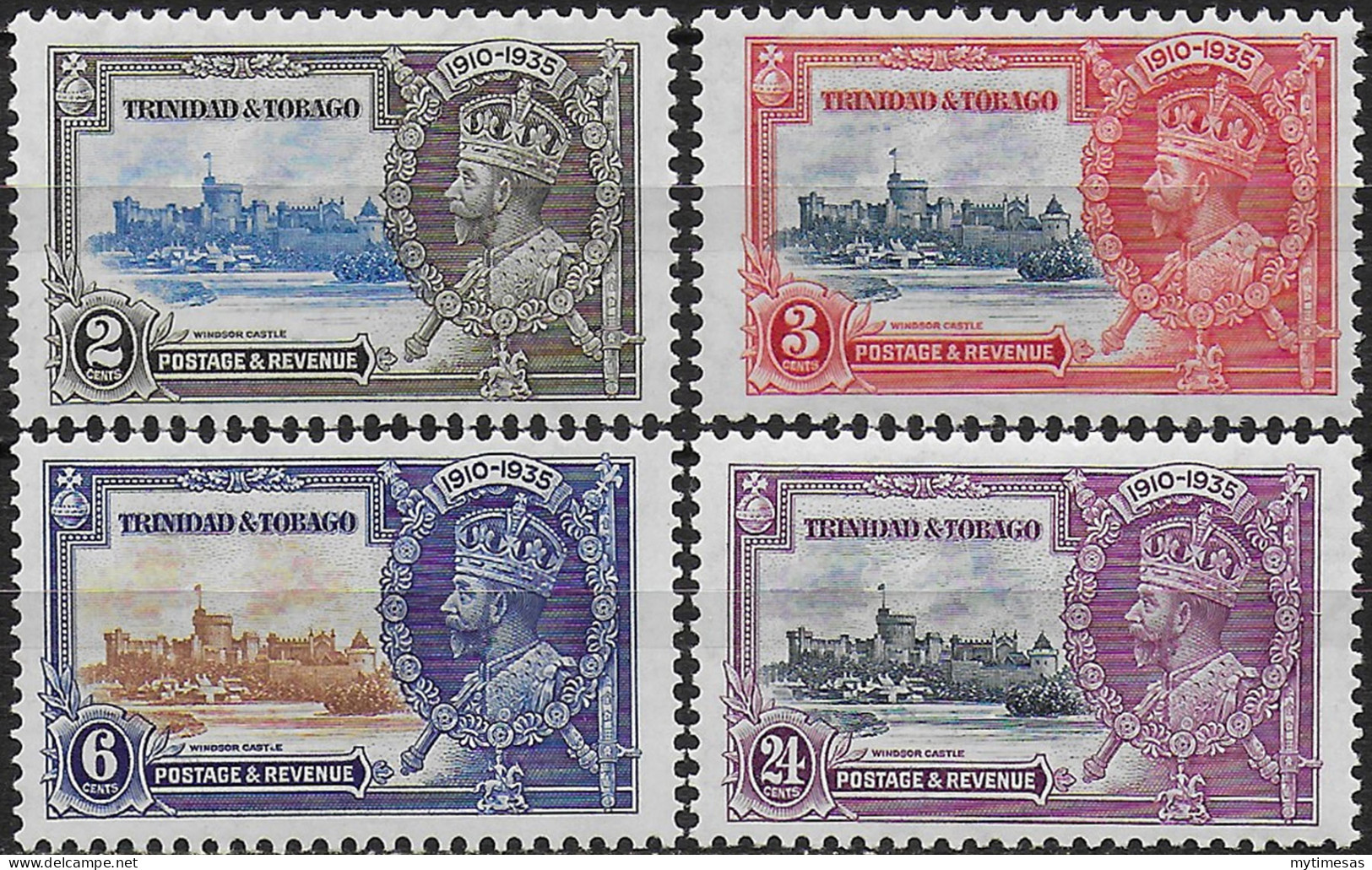 1935 Trinidad And Tobago Silver Jubilee 4v. MNH SG N. 239/42 - Other & Unclassified