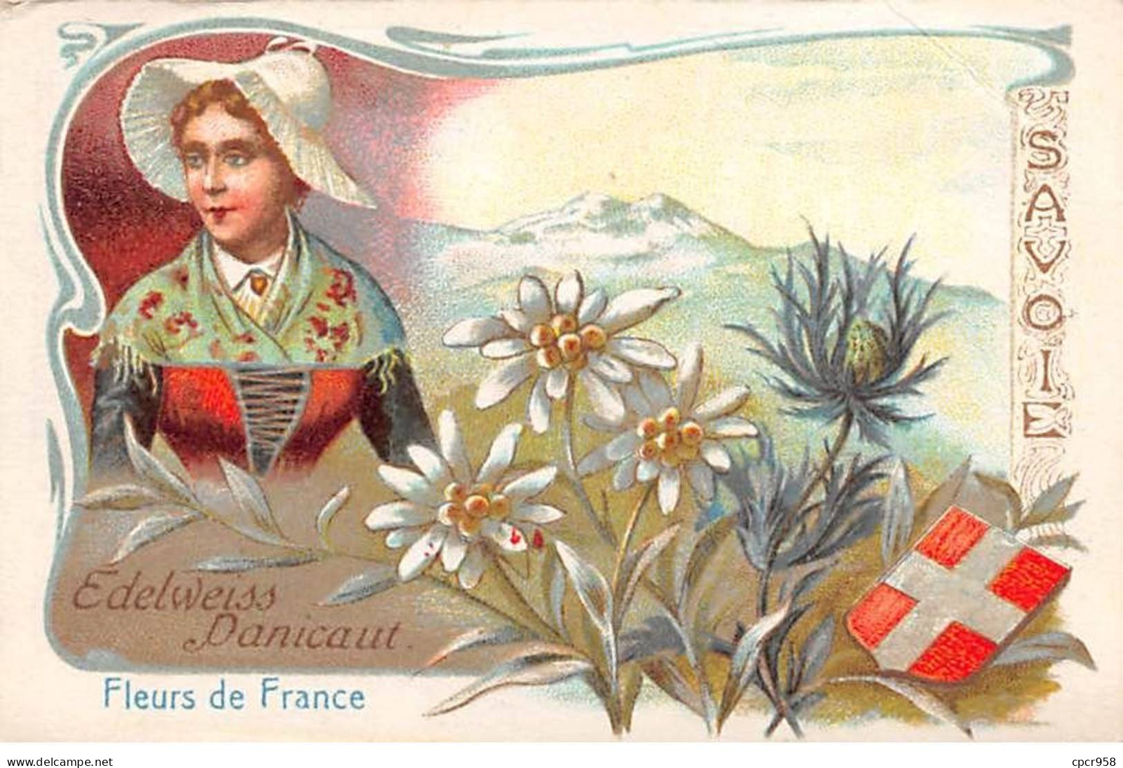 CHROMOS.AM23778.7x10 Cm Env.Chicorée Williot.Fleur De France.Savoie.Edelweiss Danicaut - Tea & Coffee Manufacturers