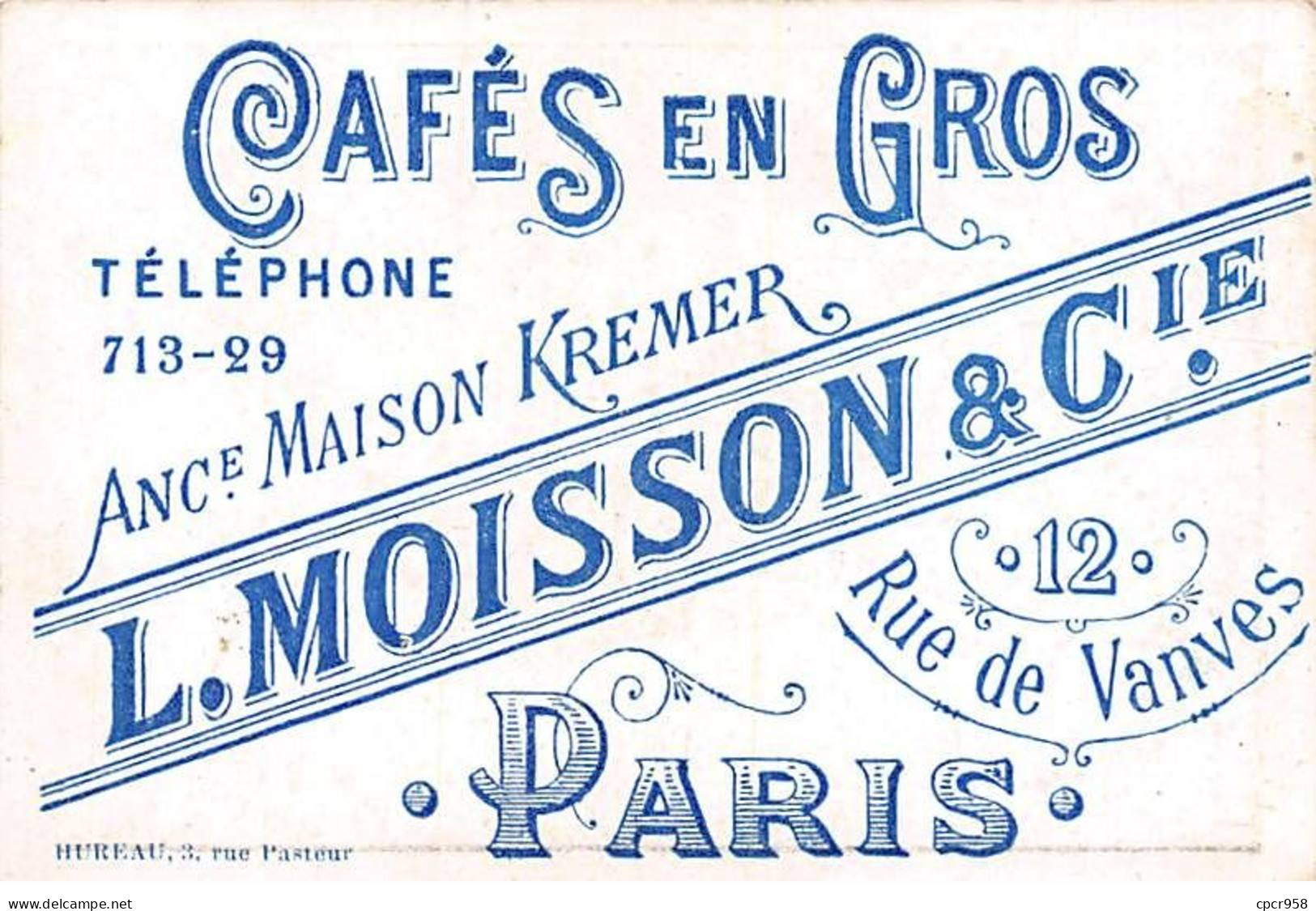 CHROMOS.AM23776.7x10 Cm Env.Café.L. Moisson & Cie.Kremer.M. Fugere.La Cigale Madrilène - Tee & Kaffee