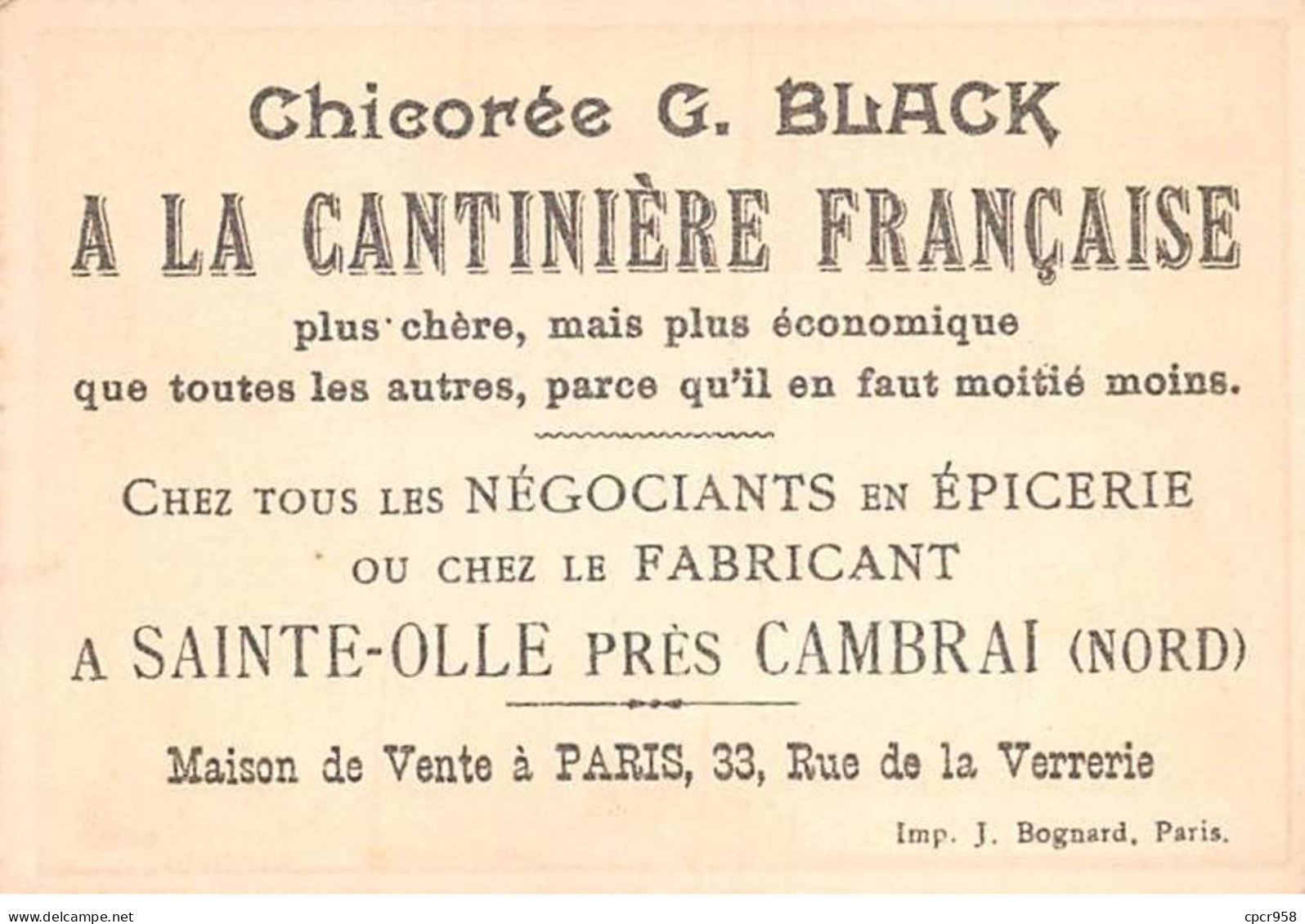 CHROMOS.AM23466.7x11 Cm Env.Chicorée A La Cantinière Française.G Black.Carte Région.Pas De Calais - Tee & Kaffee