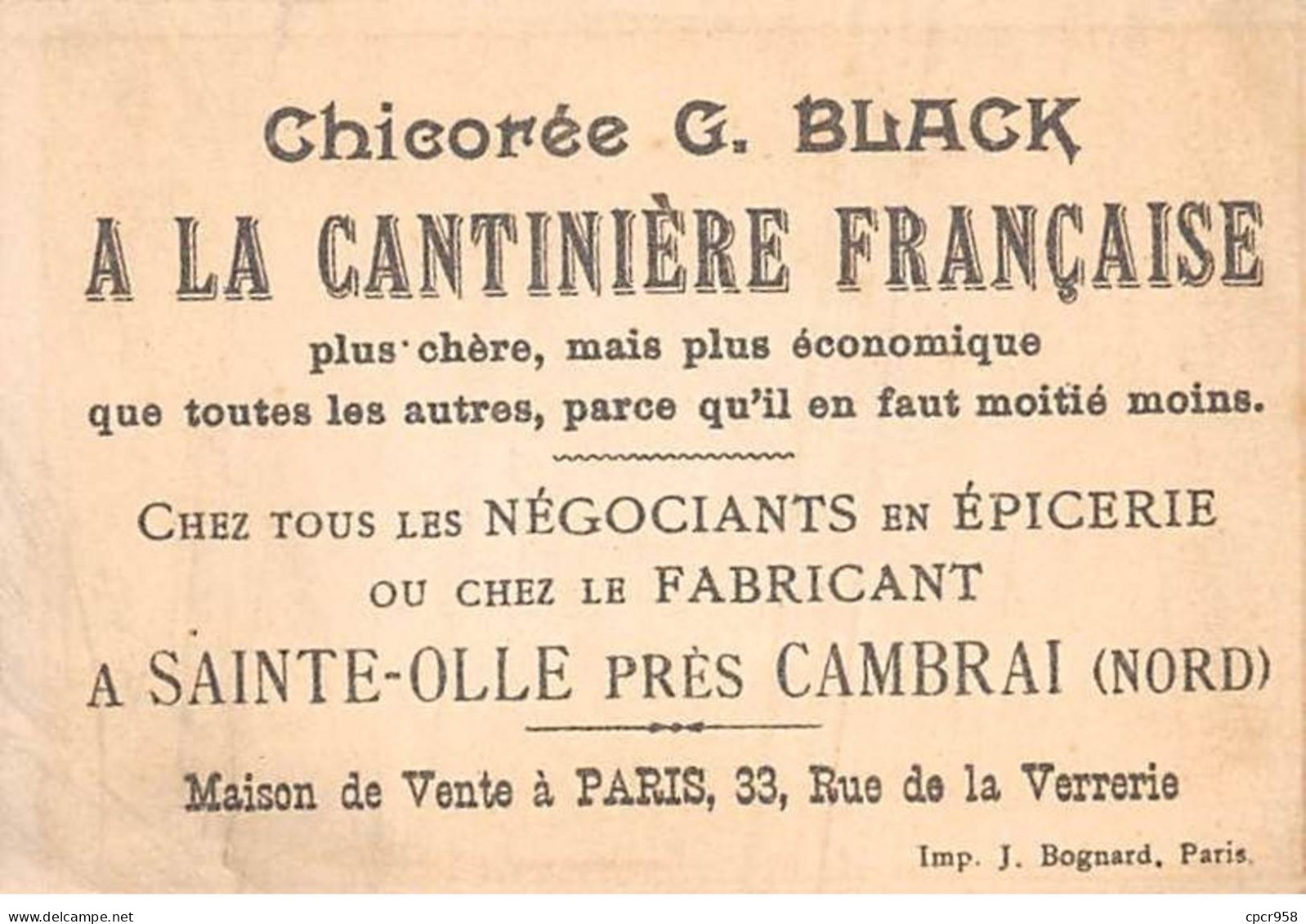 CHROMOS.AM23446.7x11 Cm Env.Chicorée A La Cantinière Française.G Black.Carte Région.Maine Et Loire - Tee & Kaffee