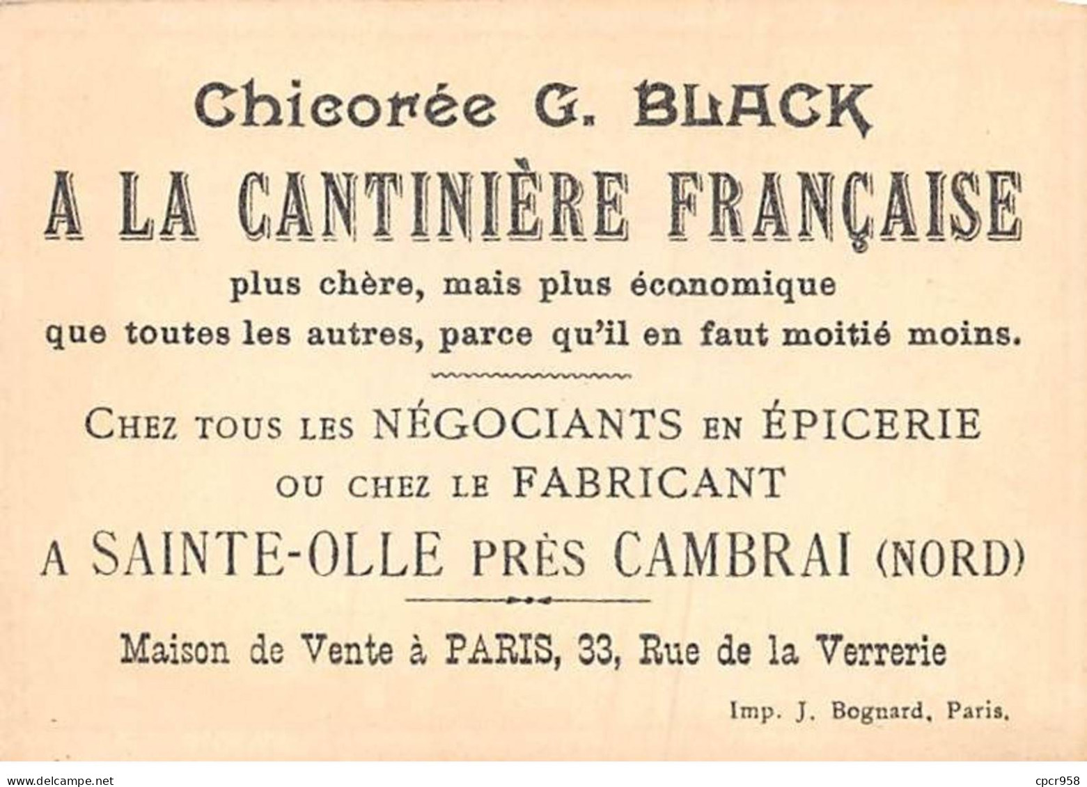 CHROMOS.AM23448.7x11 Cm Env.Chicorée A La Cantinière Française.G Black.Carte Région.Maine Et Loire - Tee & Kaffee