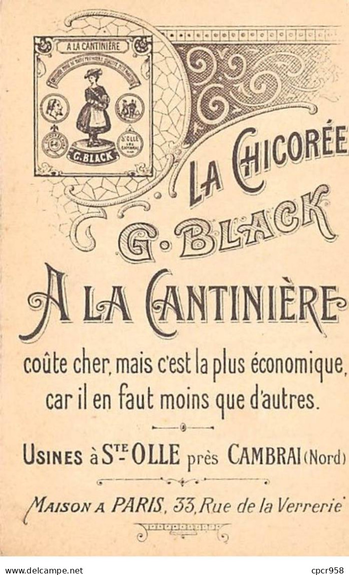 CHROMOS.AM23417.7x11 Cm Env.Chicorée A La Cantinière.G Black.Etude De Peinture En 25 Sujets.Sujet N°21.Poupée - Thé & Café