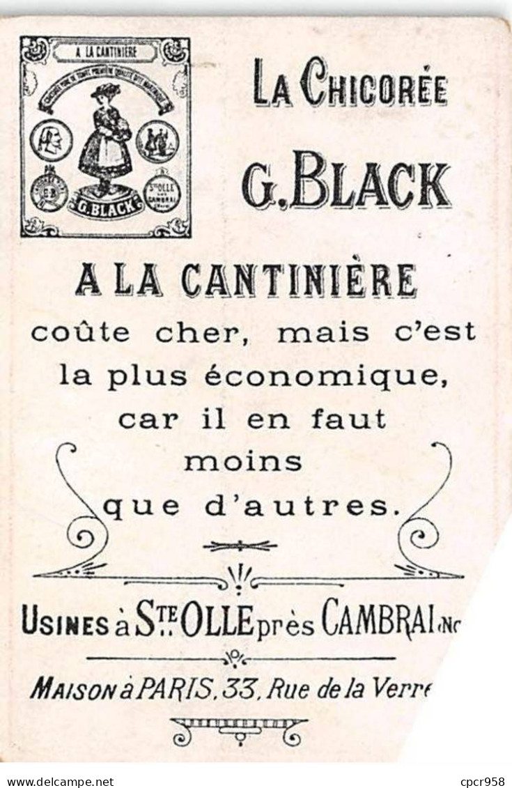 CHROMOS.AM23280.7x10 Cm Env.Chicorée G Black.A La Cantinière.N°25.Le Départ De La Classe - Tee & Kaffee