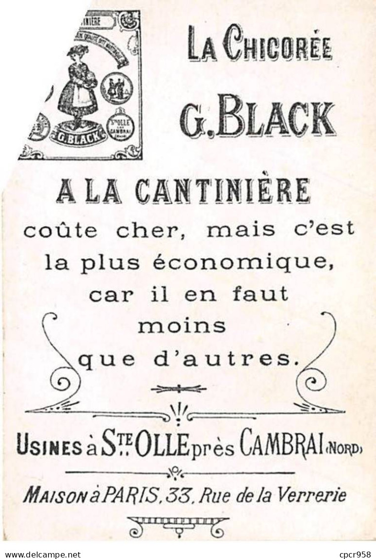 CHROMOS.AM23277.7x10 Cm Env.Chicorée G Black.A La Cantinière.N°23.Les Grandes Manoeuvres - Tè & Caffè
