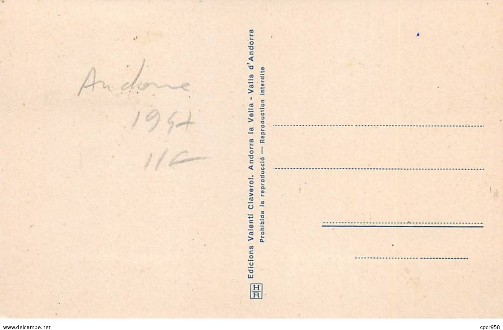 ANDORRE.Carte Maximum.AM14024.1947.Cachet Andorre.Vallée D'Andorre.Gorges De St.Julia - Gebruikt