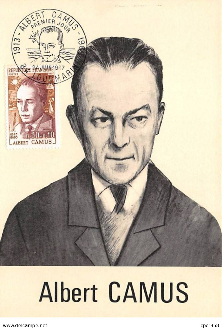 FRANCE.Carte Maximum.AM13935.24/06/1967.Cachet Lourmarin.Albert Camus - 1960-1969