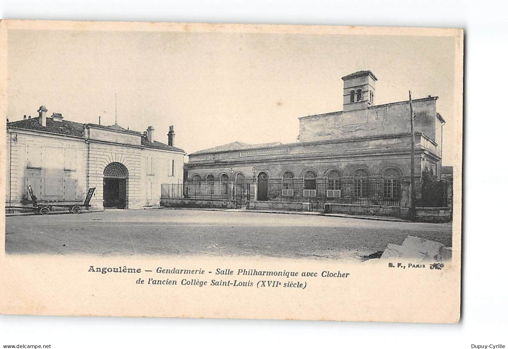 ANGOULEME - Gendarmerie - Salle Philharmonique Avec Clocher De L'ancien Collège Saint Louis - Très Bon état - Angouleme