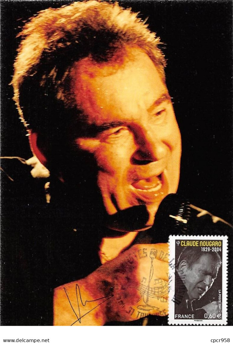 FRANCE.Carte Maximum.AM11996.14/10/2011.Cachet Toulouse.Les Artistes De La Chanson.Claude Nougaro.Signé - 2010-2019