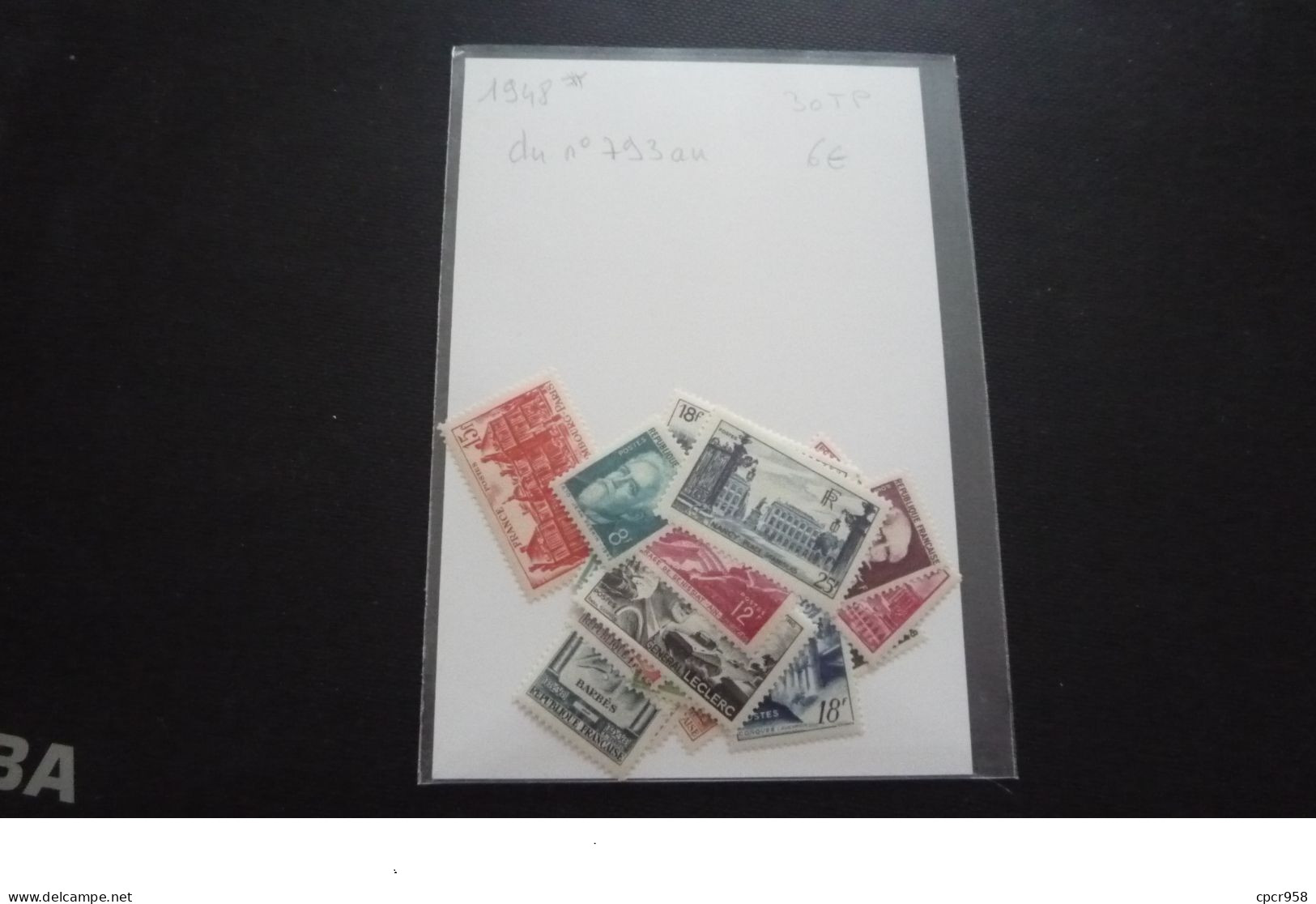Timbre - N°206361 - France .1948. Neuf* Du N) 823 Au ... 30 Timbres - 1940-1949