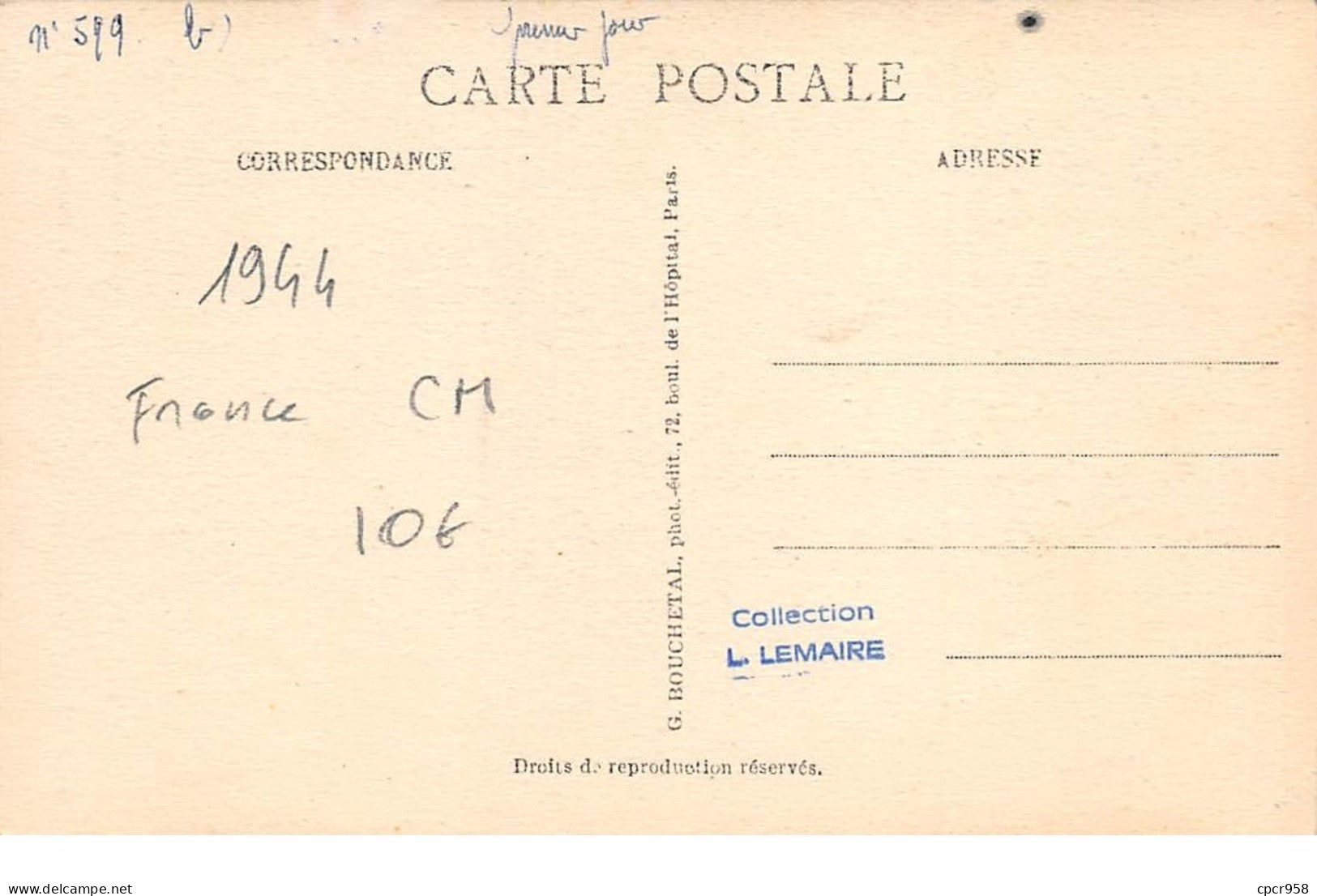 FRANCE .CARTE MAXIMUM. N°207874. 1944. Cachet? . Conservatoire National Des Arts Et Metiers. Edouard Branly - 1940-1949