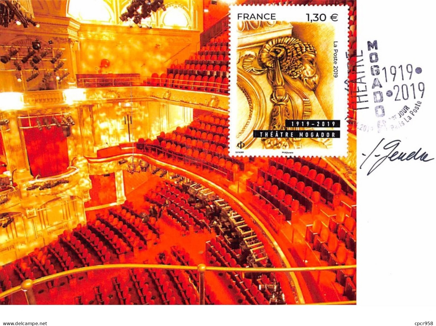 FRANCE.CARTE MAXIMUM. N°207425. 12/04/2019. Cachet Paris. Theatre Mogador - 2010-2019