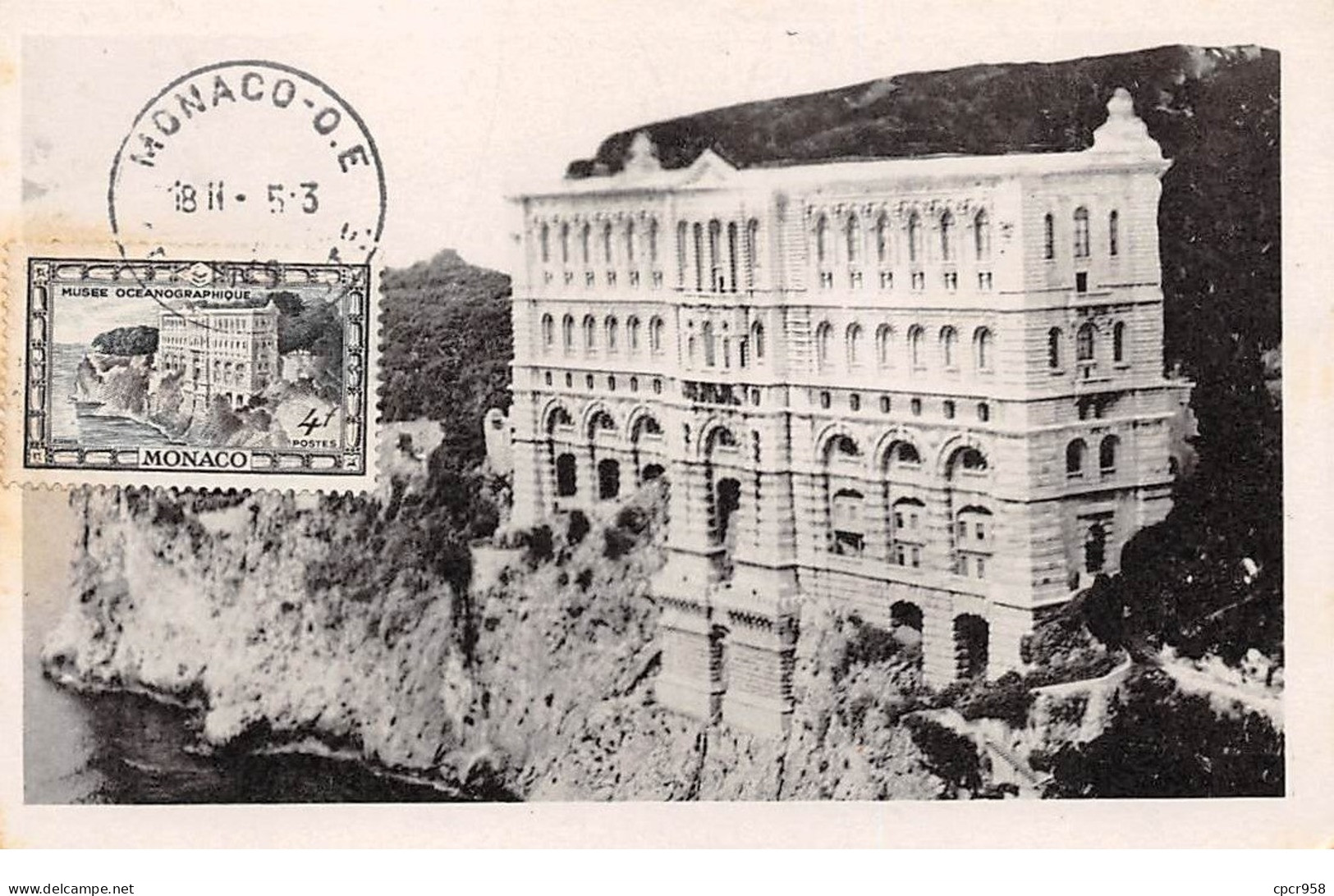 1949 . Carte Maximum . N°105584 .monaco.musee Oceanographique .cachet Monaco . - Maximumkarten (MC)