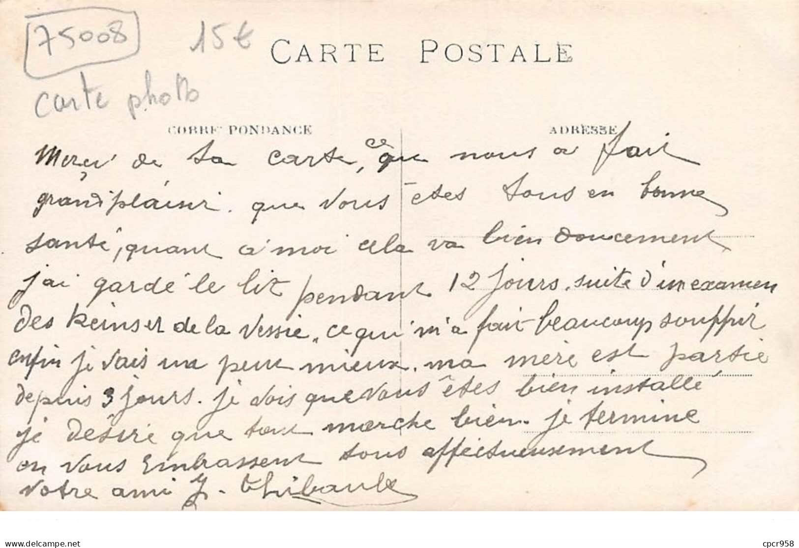 75008. N° 103865 .paris .carte Postale Photo .place St Augustin . - Statuen