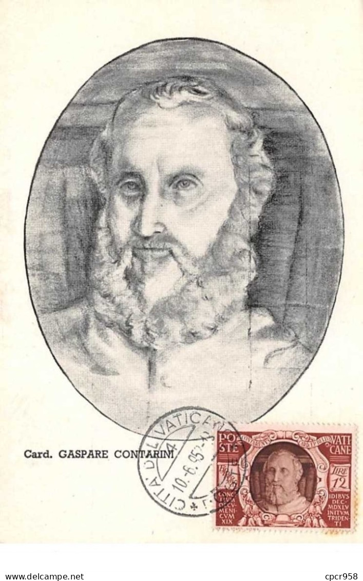 1952 .carte Maximum .vatican .102829 .card Gaspare Contarini .cachet Vatican . - Cartes-Maximum (CM)