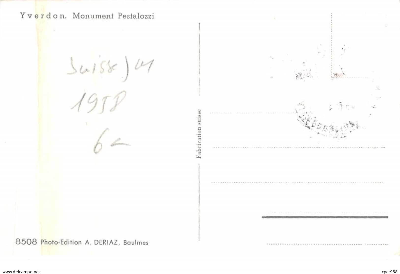 1958 .carte Maximum .suisse .102841 .bureau Internationale D Education .cachet Geneve . - Cartes-Maximum (CM)