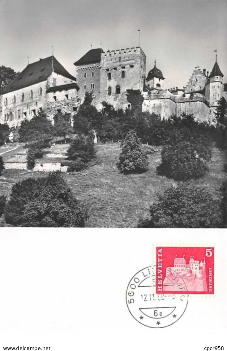1968 .carte Maximum .suisse .102848 .chateau .cachet Lenzburg . - Cartoline Maximum