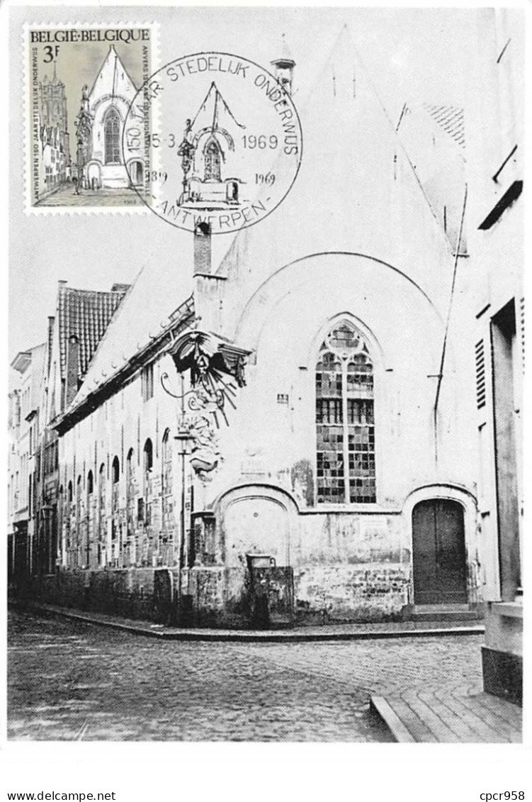 1969 .carte Maximum .belgique .102738 .eglise .cachet Antwerpen . - 1961-1970