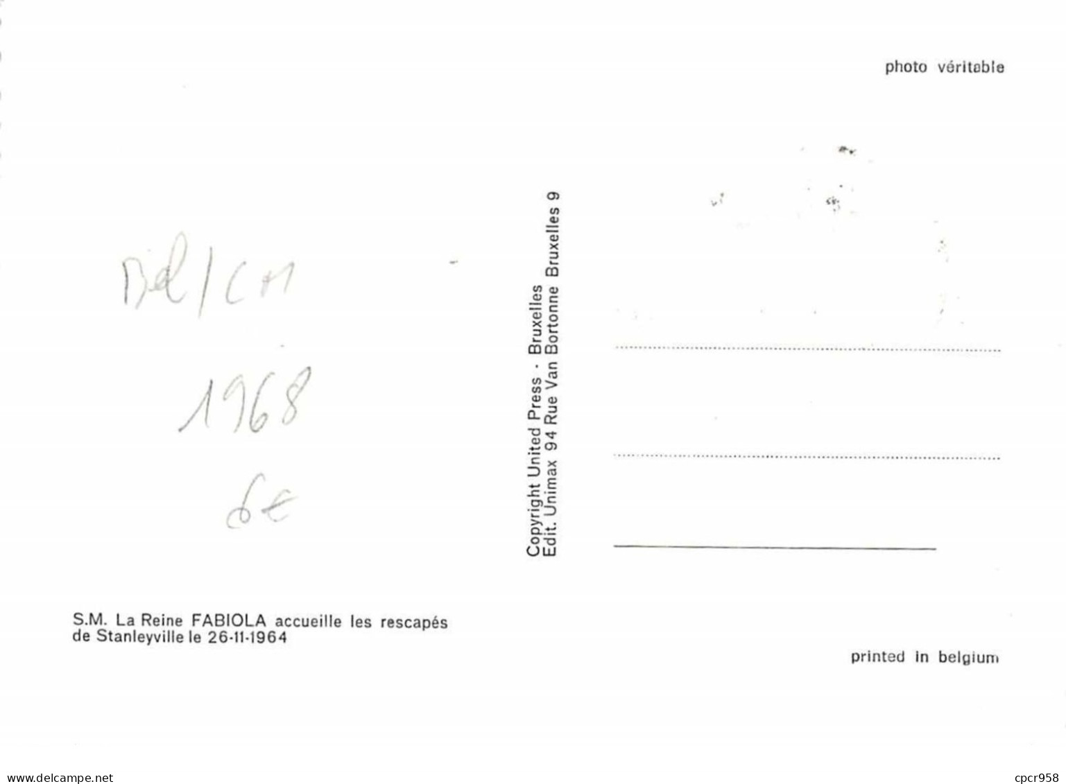 1968 .carte Maximum .belgique .102722 .la Reine Fabiola Acceuille Les Rescapes .la Croix Rouge .cachet Bruxelles . - 1961-1970