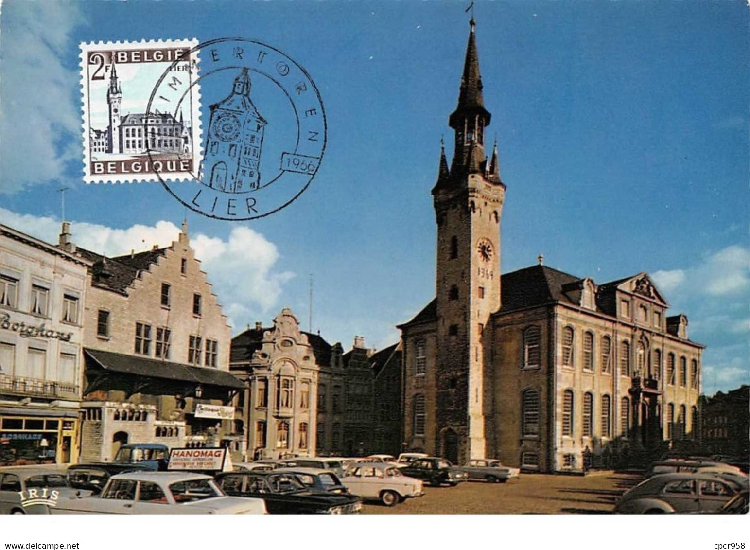 1966 .carte Maximum .belgique .102708 .hotel De Ville De Lier .cachet Lier . - 1961-1970