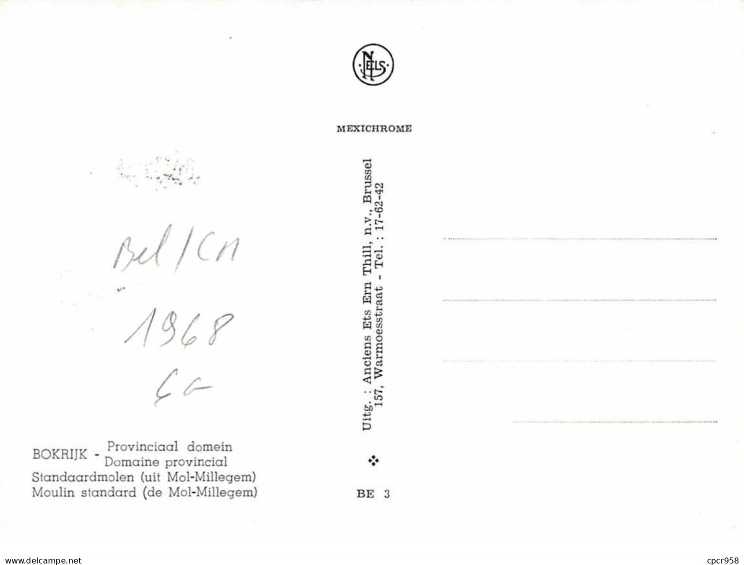 1968 .carte Maximum .belgique .102720 .domaine Provinecial .cachet Genk . - 1961-1970