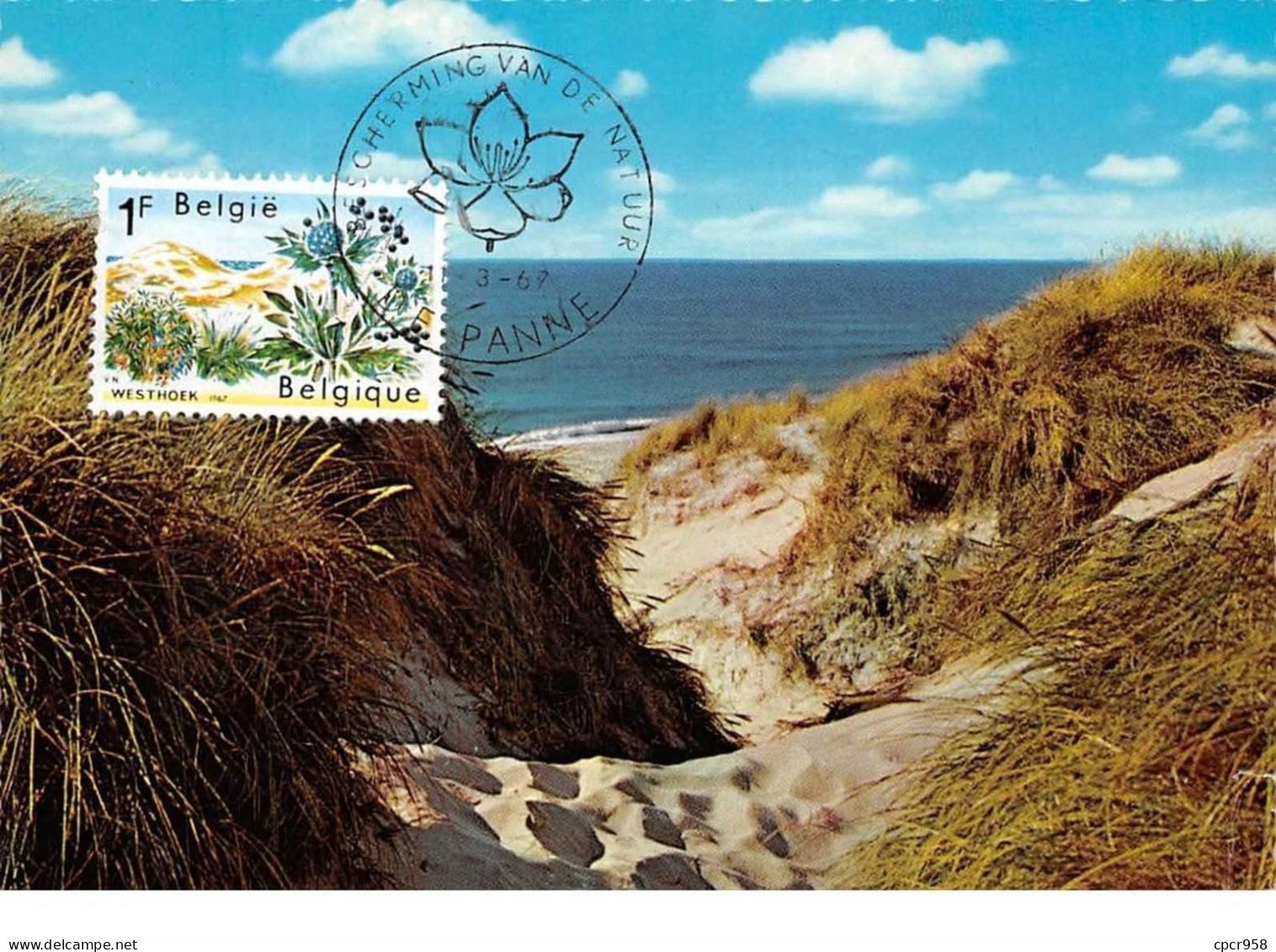 1967 .carte Maximum .belgique .102712 .bescherming Van De Natuur .cachet De Panne . - 1961-1970