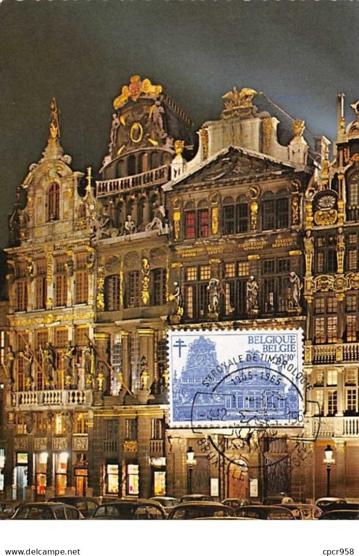 1965 .carte Maximum .belgique .102700 .societe Royale De Timbrologie .cachet Bruxelles . - 1961-1970