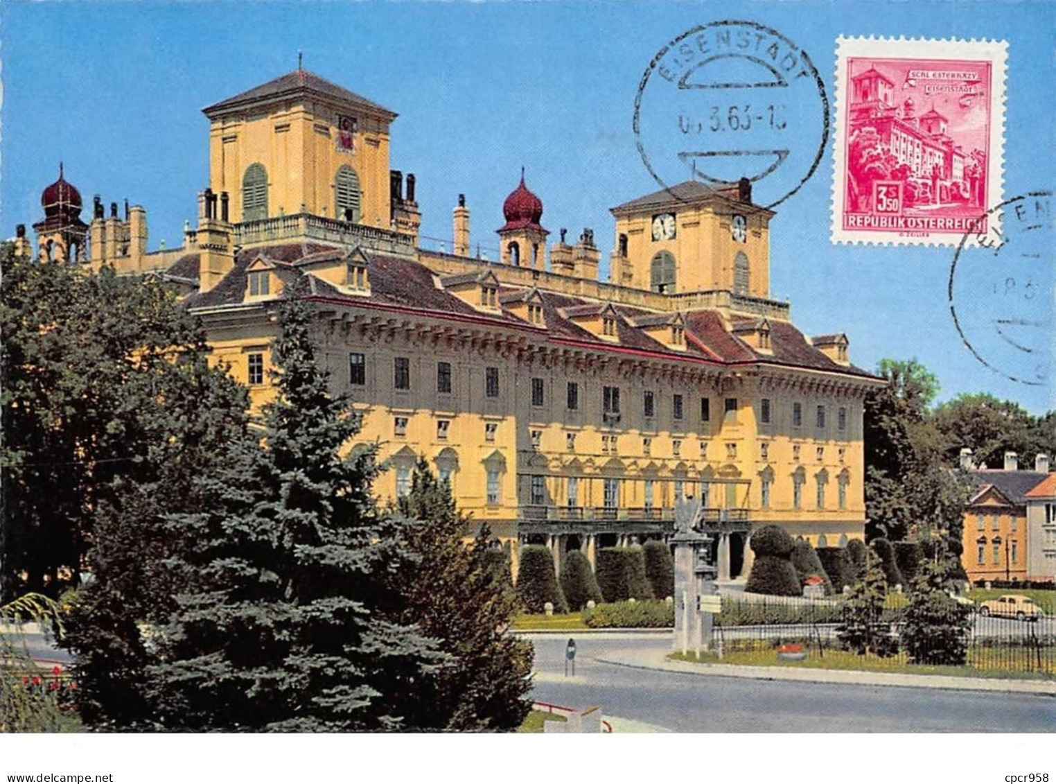 1963 .carte Maximum .autriche .102584 .esterfazy Eisenstadt .cachet Eisenstadt . - Cartas Máxima