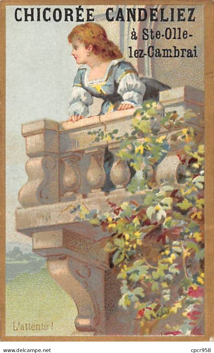 Chromos -COR10363- Chicorée Candeliez- Ste-Olle-lez-Cambrai- Femme- Balcon -  6x10 Cm Environ - Tea & Coffee Manufacturers