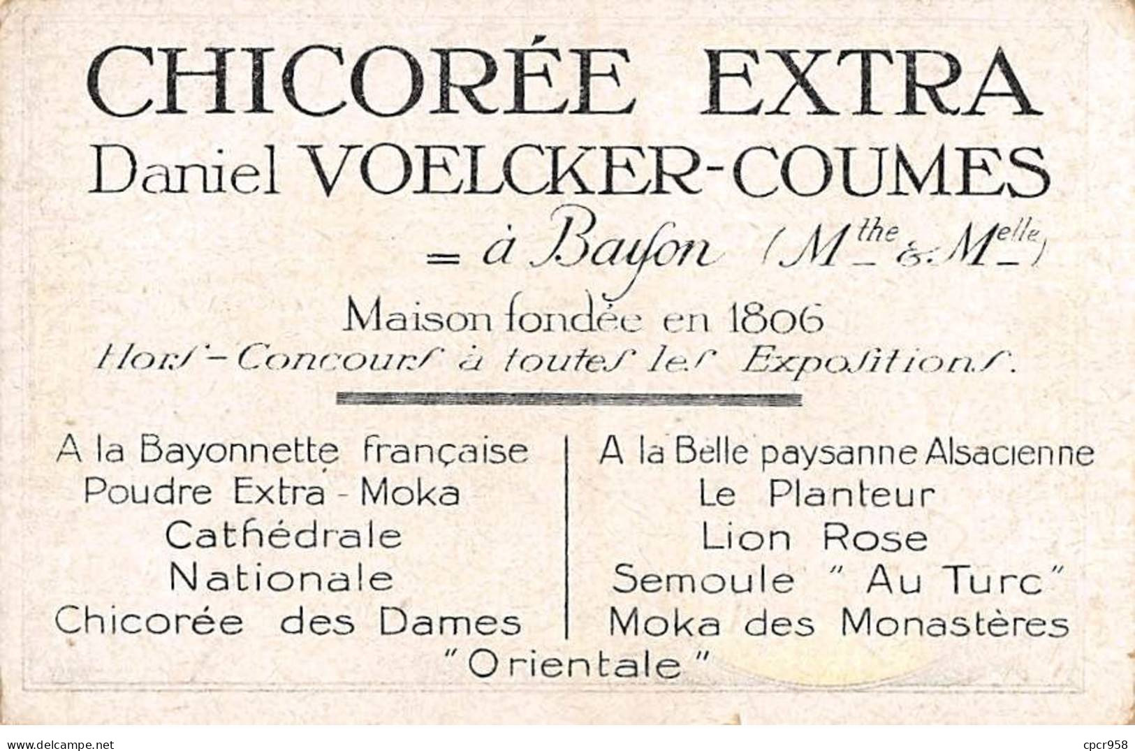 Chromos -COR12352 - Chicorée Voelcker - La Grande Guerre - Les Vainqueurs De La Marne - Poilu - Joffre - 7x11cm Env. - Thee & Koffie