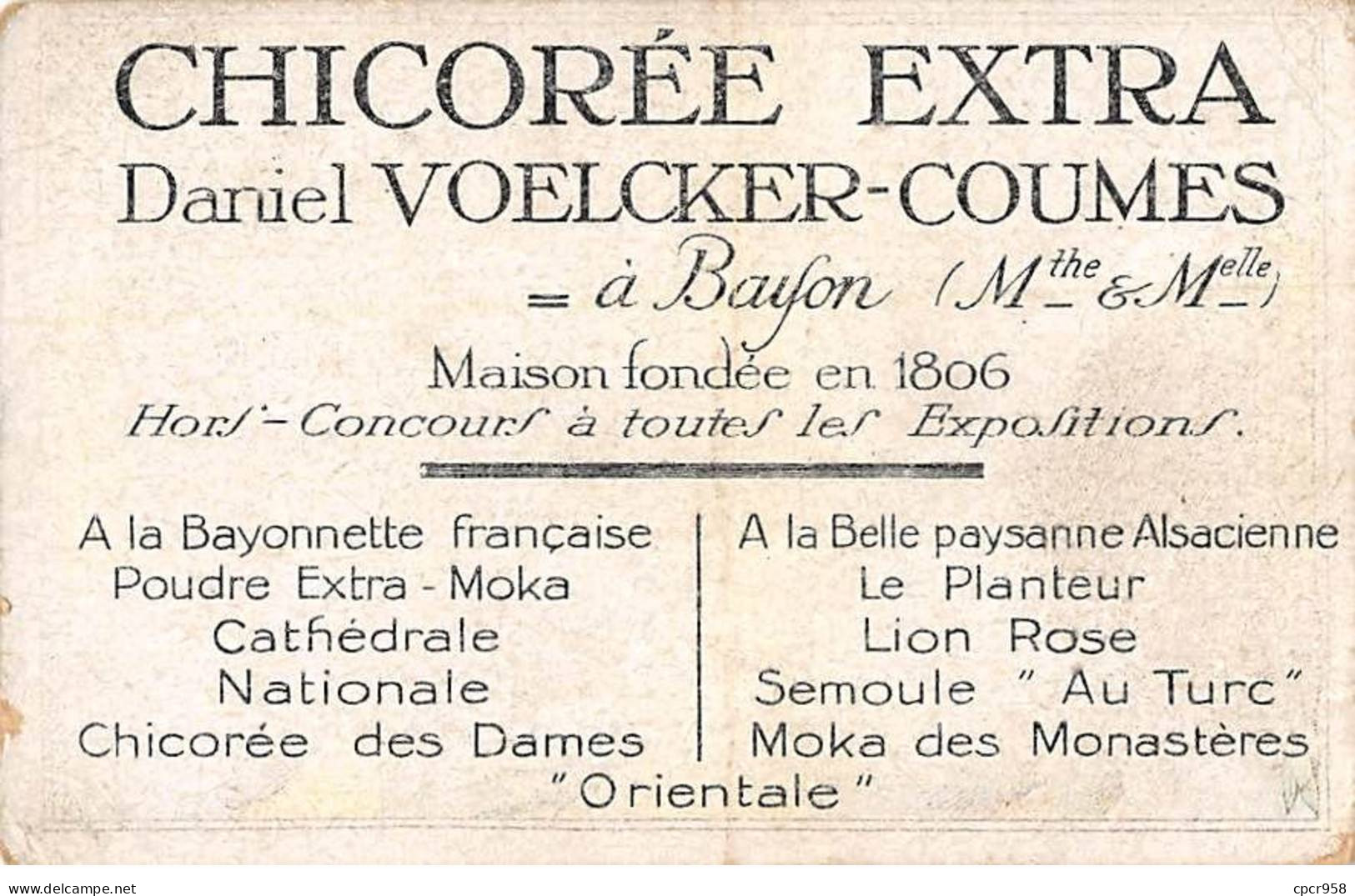 Chromos -COR12362 - Chicorée Voelcker - La Grande Guerre - Le Fusilier-grenadier - Armé Du V-B - 7x11cm Env. - Tea & Coffee Manufacturers